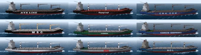 2500TEU Feeder Container Ship Addon pack